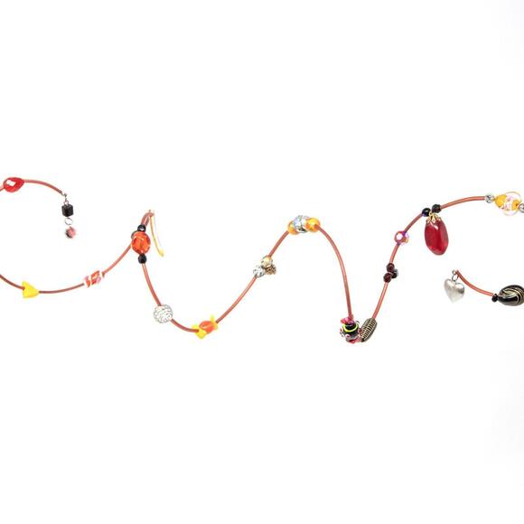 ART GLASS Beaded Colorful Handmade Lampwork Artisan Wrap Bracelet Beads Charms - Picture 9 of 9